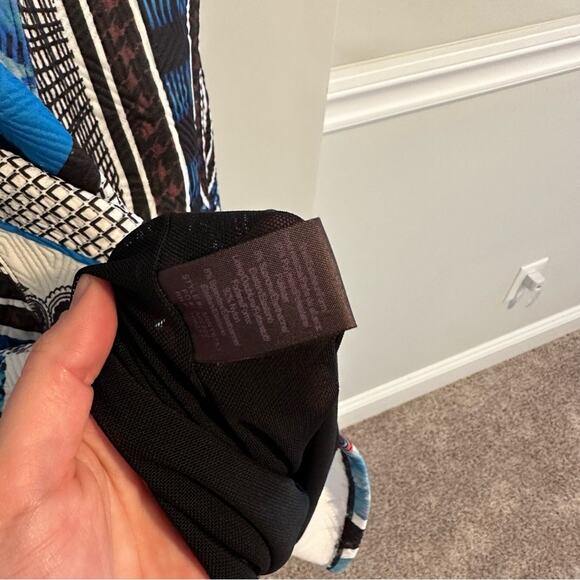 Hale Bob Blue Abstract Mini Dress Medium - Picture 5 of 10